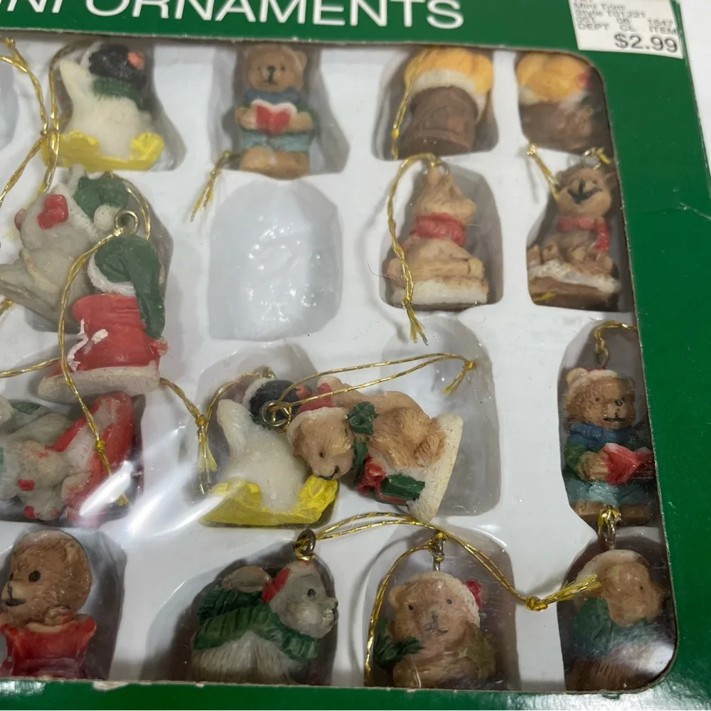 Vtg Target 24 Mini Resin Ornaments Little Animals Critters Panda Rabbit Penguins